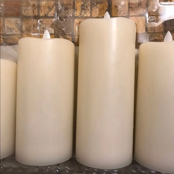 Sterno Home Accents 5 Pack Led Moving Wax Candle Set With Remote